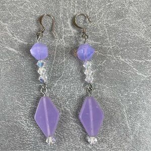 Chic Lavender Geometric Earrings